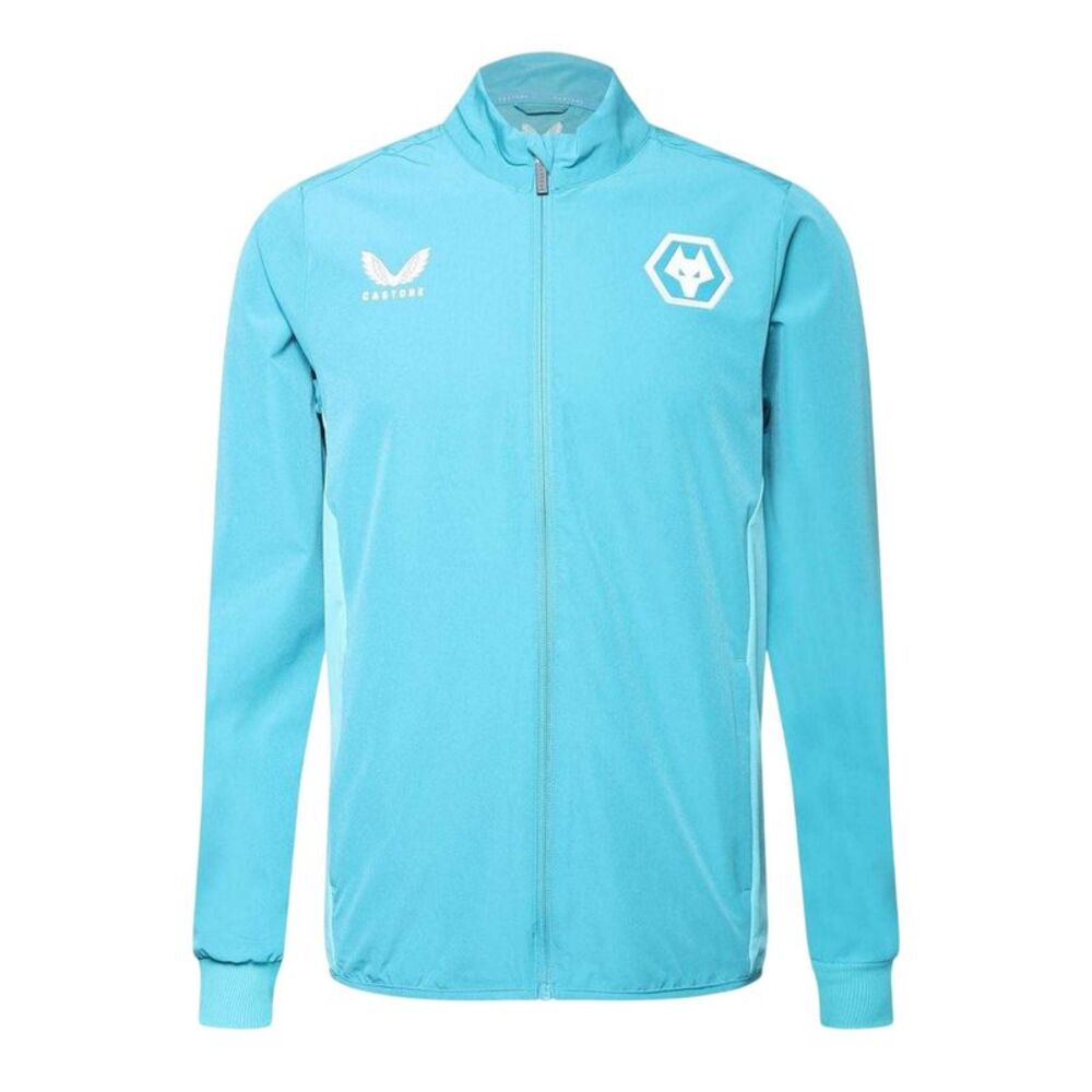 Castore Mens Wolverhampton Wanderers FC Anorak / Pagoda Blue